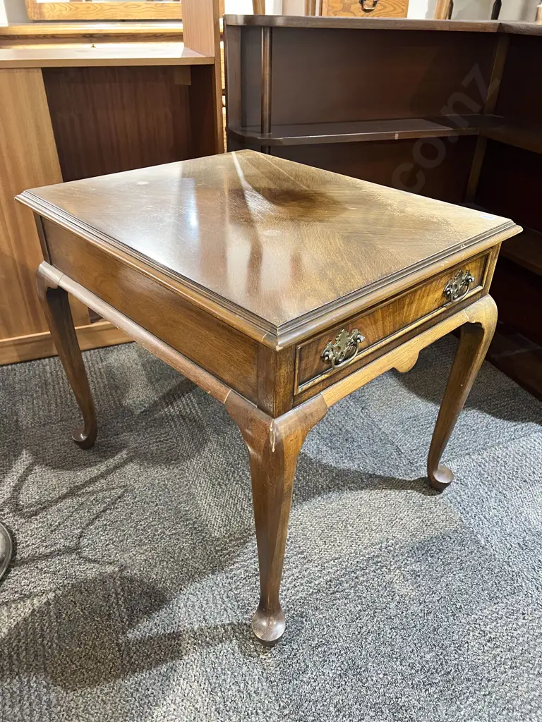 Single Drawer Occasional Table on Cabriole Legs Image 1++