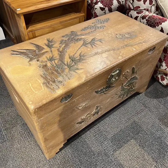 Embossed Camphor Wood Chest