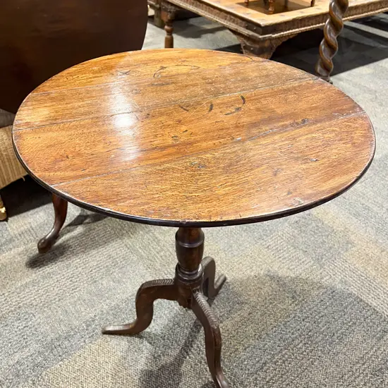 Geo III Oak Tilt Top Wine Table