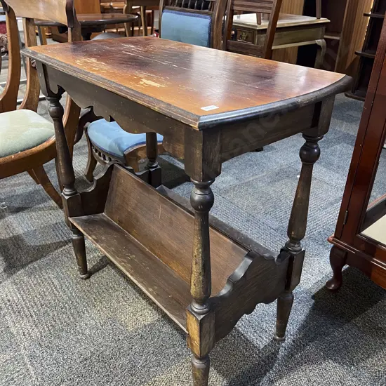 Rectangular Occasional Table with Magazine Rack Under Tier