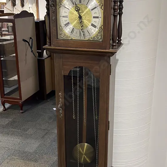 Reproduction Mahogany Cased Grandfather Clock