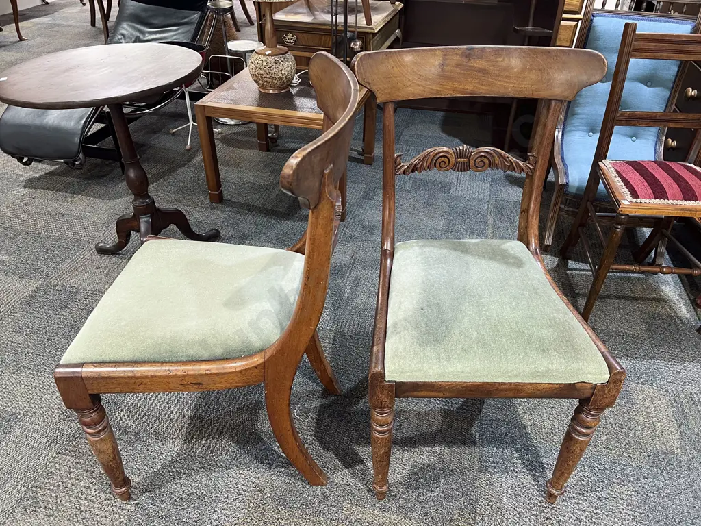 Pair of Wm IV Mahogany Dining Chairs Image 1++