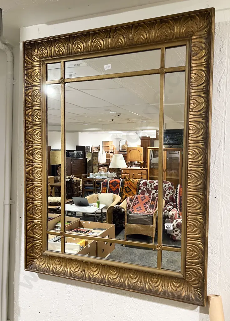 Gilt Framed Sectional Wall Mirror Image 1++