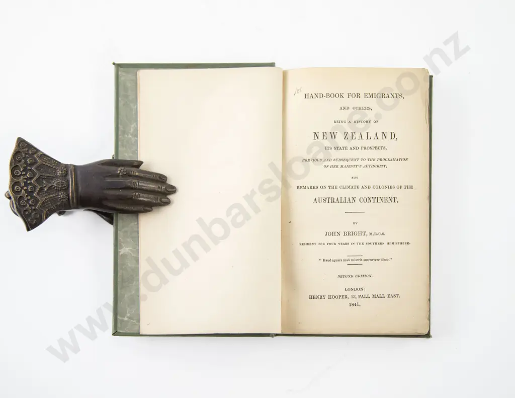 Bright John - Hand-Book For Emigrants And Others Being A History Of New Zealand Image 1++