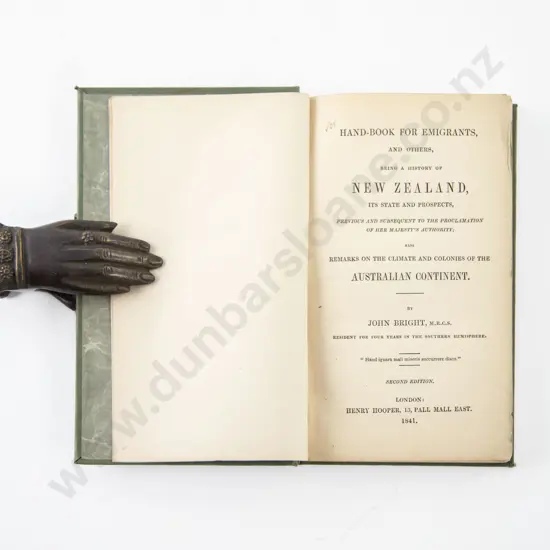 Bright John - Hand-Book For Emigrants And Others Being A History Of New Zealand