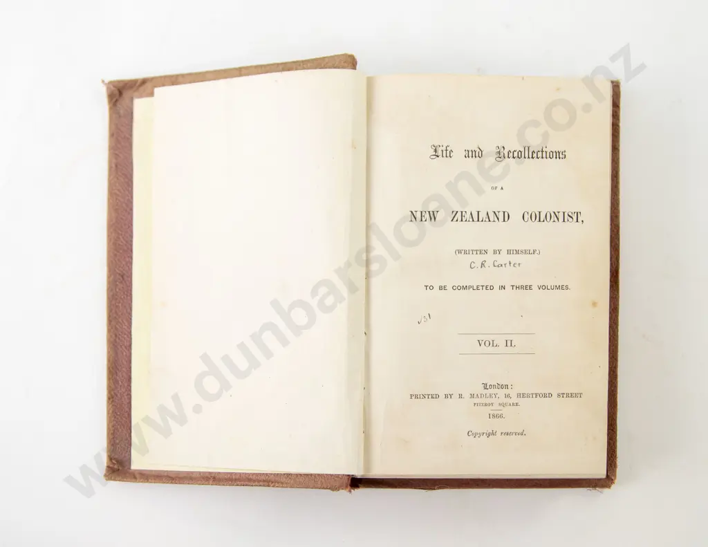 Carter Charles Rooking - Life and Recollections of a New Zealand Colonist Image 1++