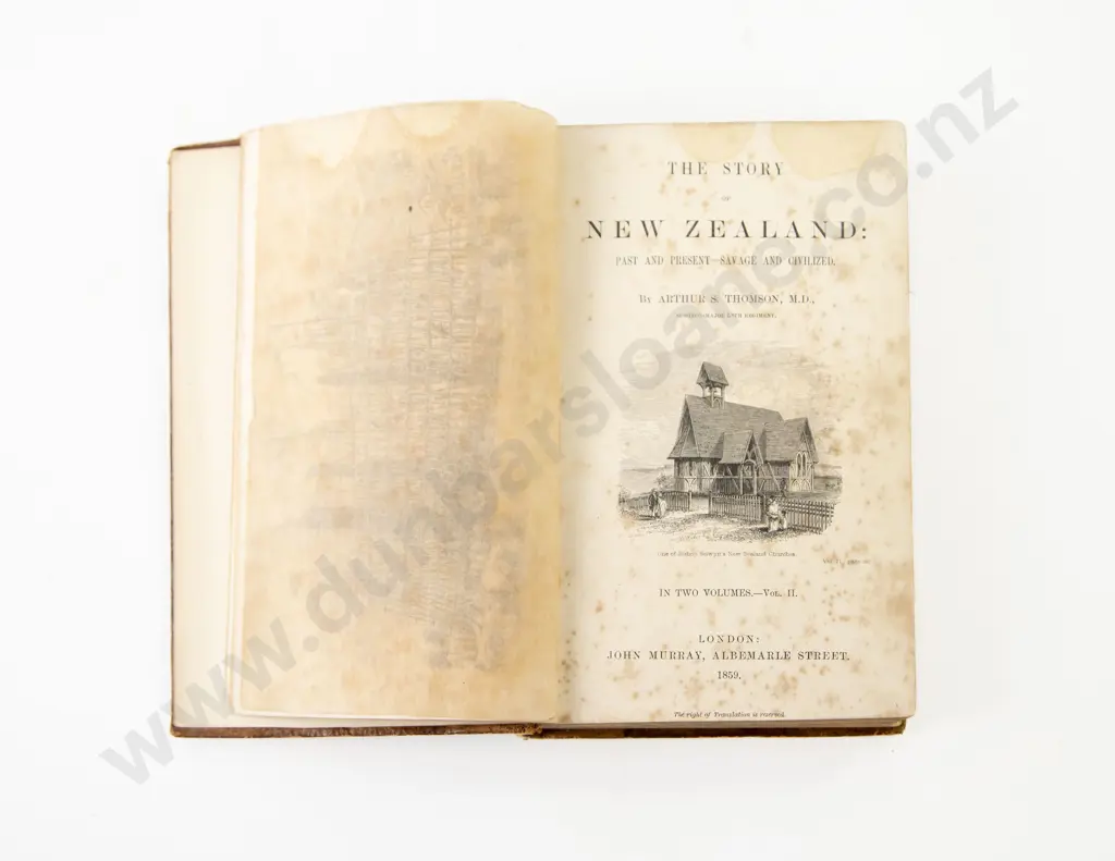 Thomson Arthur S - The Story of New Zealand (2 Volumes) Image 1++