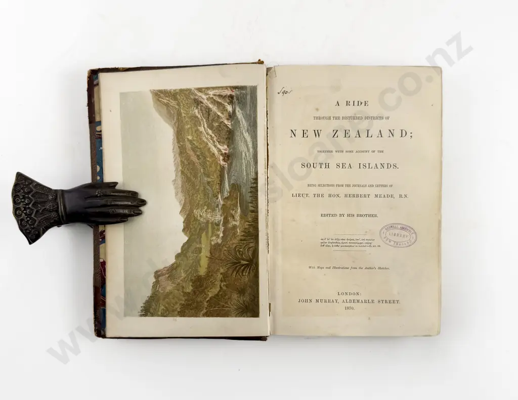 Meade Lieut The Hon Herbert RN - A Ride Through The Disturbed Districts Of New Zealand Image 1++