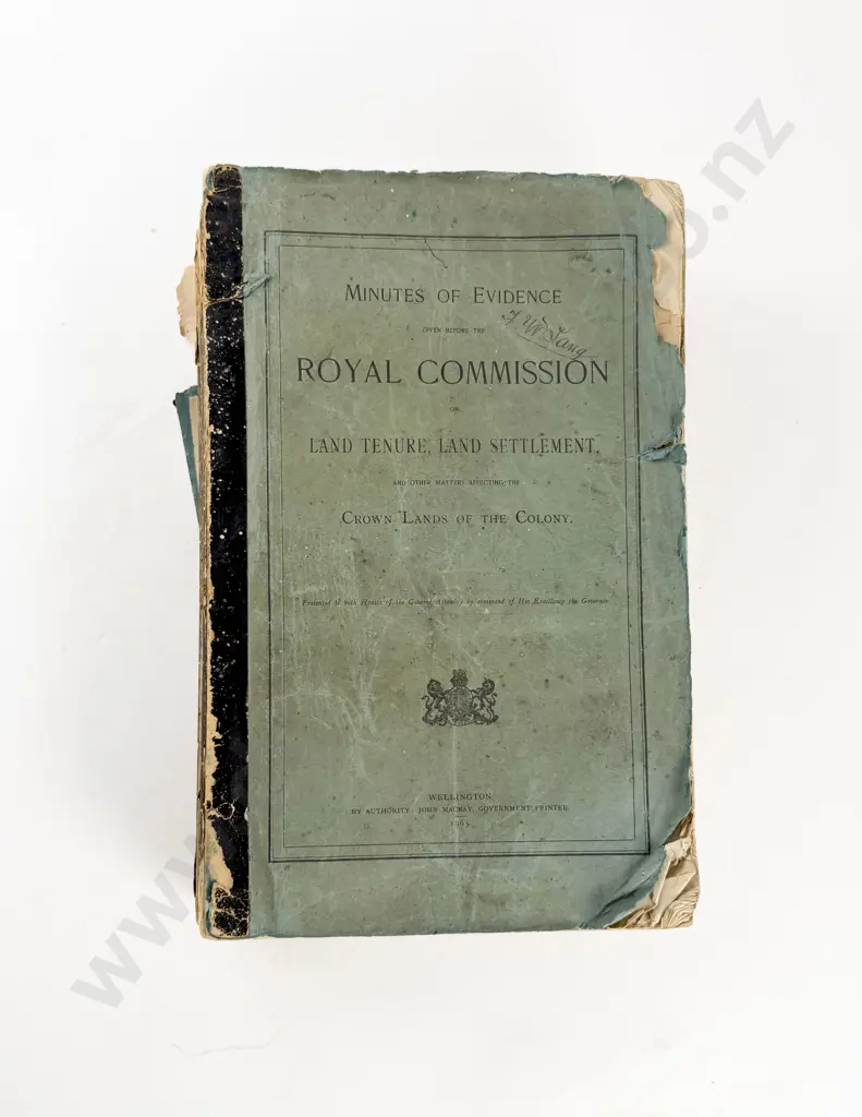 (-) Minutes Of Evidence Given Before The Royal Commission on Land Tenure And Settlement Image 1++