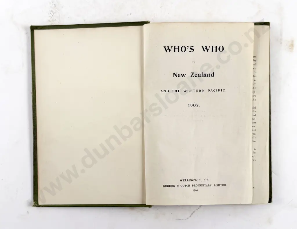 Scholefield Guy & Schwabe Emil (Editors) Who's Who in New Zealand Image 1++
