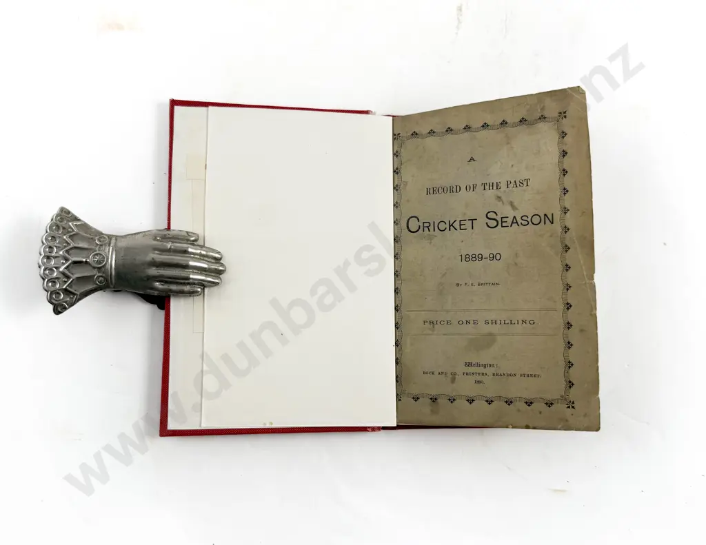 Brittain F E (Editor) A Record Of The Past Cricket Season 1889-90 Image 1++