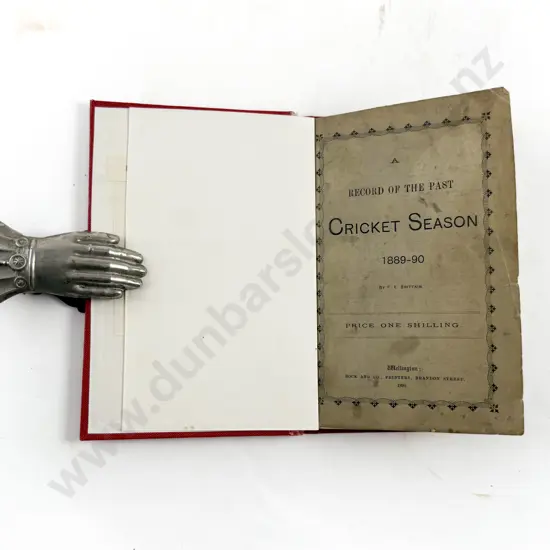 Brittain F E (Editor) A Record Of The Past Cricket Season 1889-90