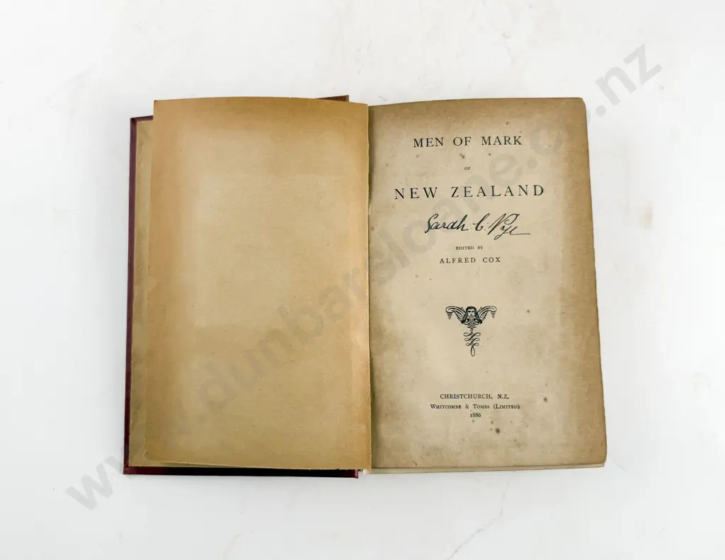Cox Alfred - Men Of Mark in New Zealand Image 1++