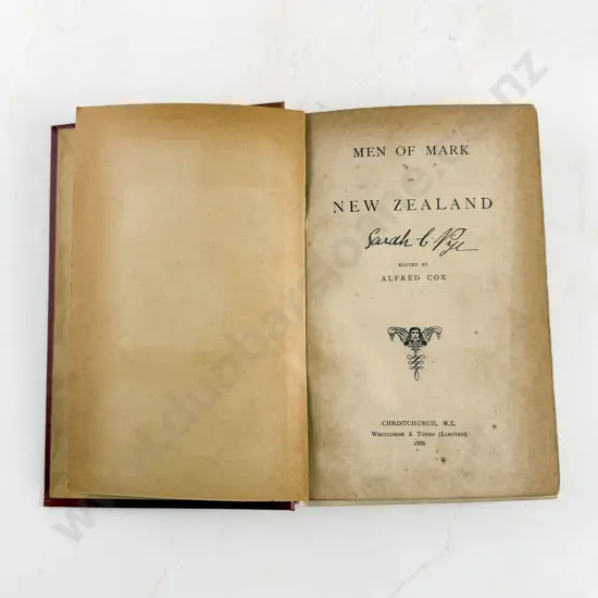 Cox Alfred - Men Of Mark in New Zealand