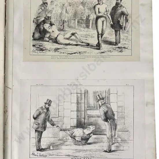 Large Album Of 9 Pasted In NZ & Other Cartoons