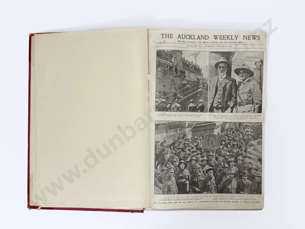 3 Bound Volumes Of The Auckland Weekly News From The Years 1918/1919/1920 Image 1++