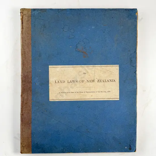 (-) The Land Laws Of New Zealand, In 3 Parts, 1871