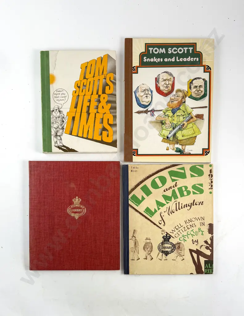 8 Vintage NZ Cartoon & Caricature Volumes Image 1++