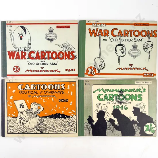 8 Vintage NZ Cartoon & Caricature Volumes