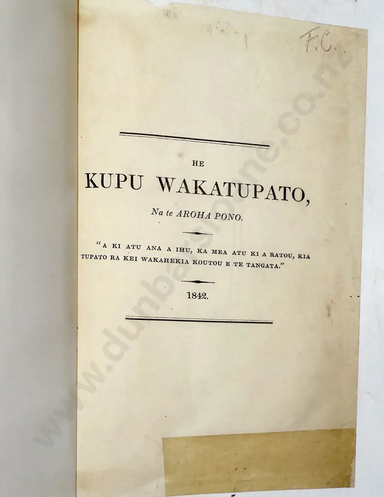 Colenso William - Kupu Wakatupato Image 1++