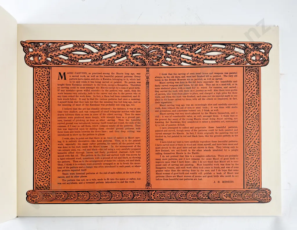 Menzies J H - Maori Patterns Painted and Carved Image 1++