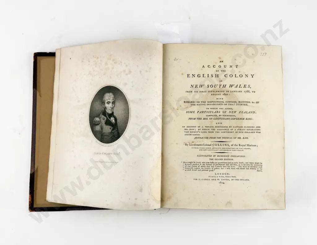 Collins Lieutenant-Colonel - An Account of the English Colony in New South Wales Image 1++