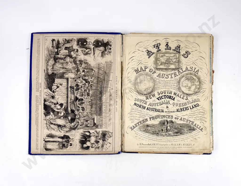 Proeschel Frederick - Atlas Containing a Map Of Australasia Image 1++