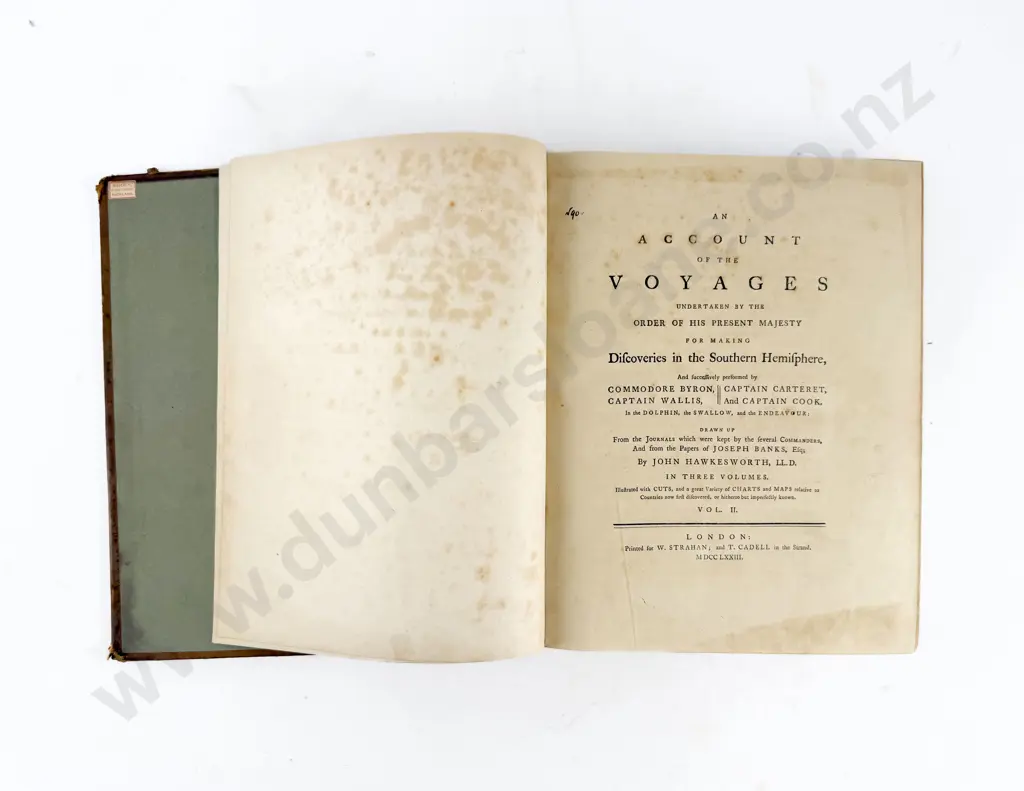 Hawkesworth John - An Account Of The Voyages (3 Volumes) Image 1++