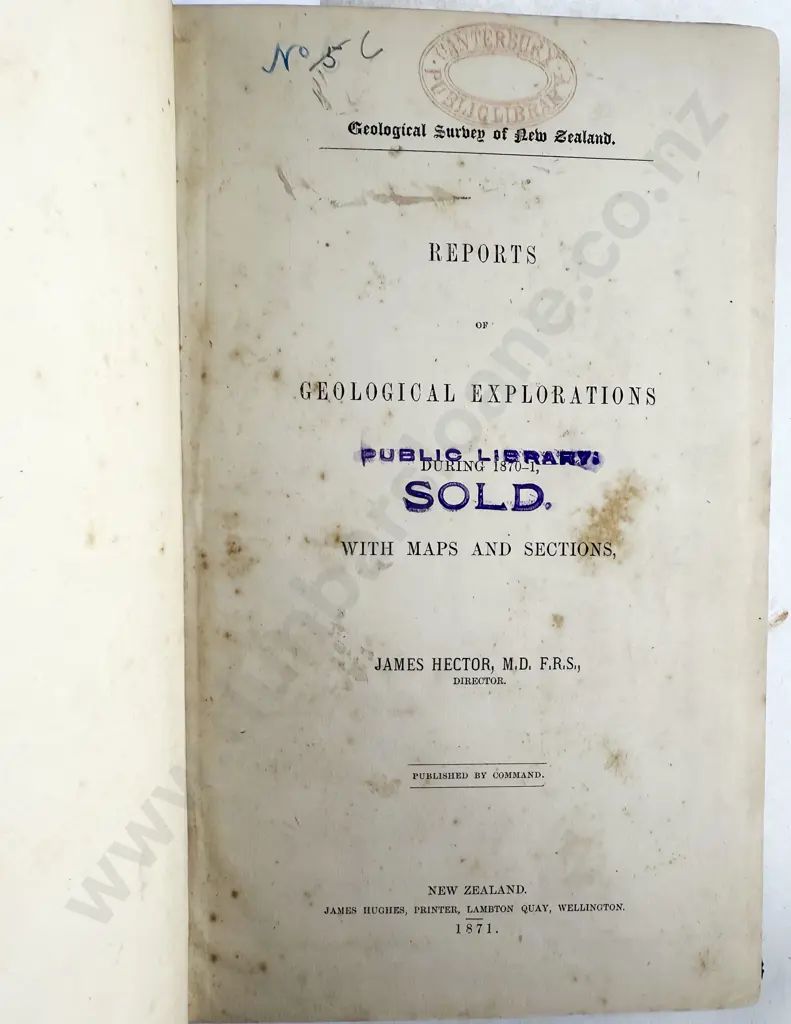 Hector James - Reports of Geological Explorations in 1870-71 Image 1++