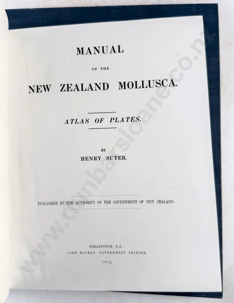 Suter Henry - Manual of the New Zealand Mollusca Atlas Of Plates Image 1++