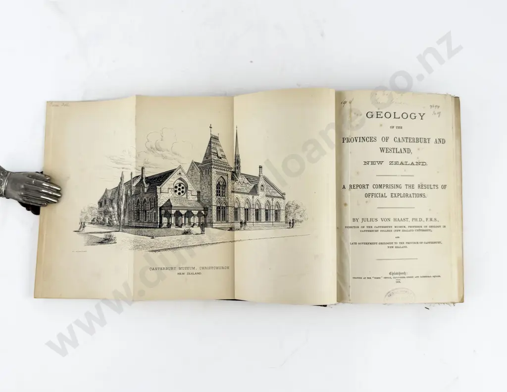 Von Haast Julius - Geology of the Province Of Canterbury And Westland New Zealand Image 1++