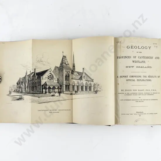 Von Haast Julius - Geology of the Province Of Canterbury And Westland New Zealand