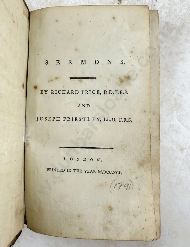 Price Richard & Priestly Joseph - Sermons Image 1++