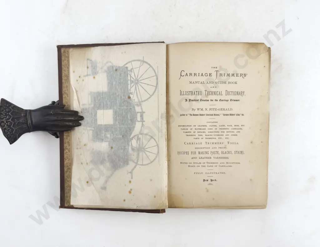 Fitz-Gerald Wm N - The Carriage Trimmers Manual And Guide and Illustrated Technical Dictionary Image 1++