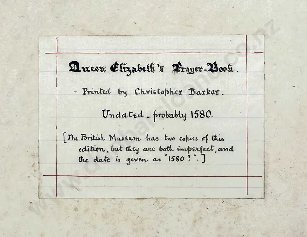 The Booke of Common  prayer 1580 Image 1++
