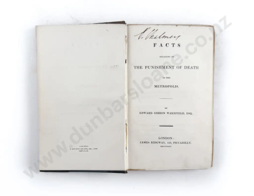 Wakefield Edward Gibbon - Facts Relating To The Punishment Of Death in the Metropolis Image 1++