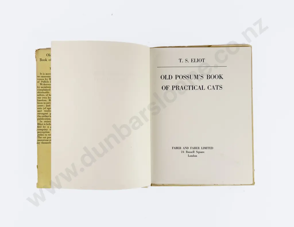 Eliot T S - Old Possum's Book Of Practical Cats Image 1++