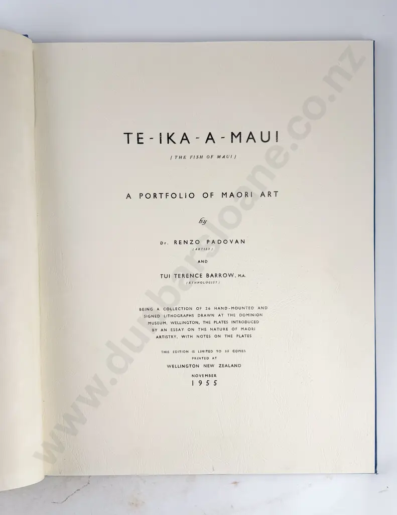 Padovan Renzo & Barrow Tui Terence - TE-IKA-A-MAUI (The Fish Of Maui) Image 1++