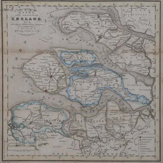 Mortier Covens en Zoon - Kaart Der Provincie Zeeland 1836