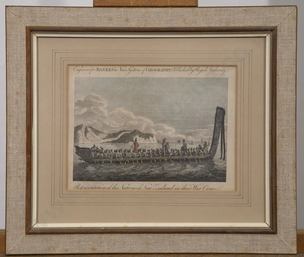 Framed Coloured Engraving from Bankes's New System of Geography Image 1++