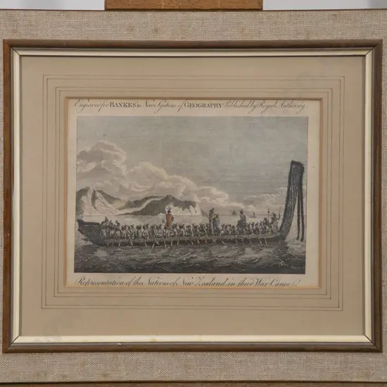 Framed Coloured Engraving from Bankes's New System of Geography