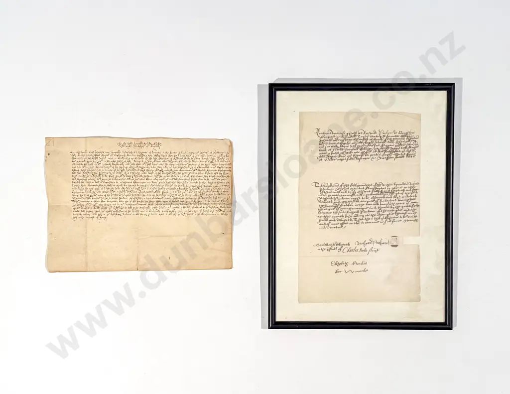 2 Charles II Handwritten Manuscripts Image 1++