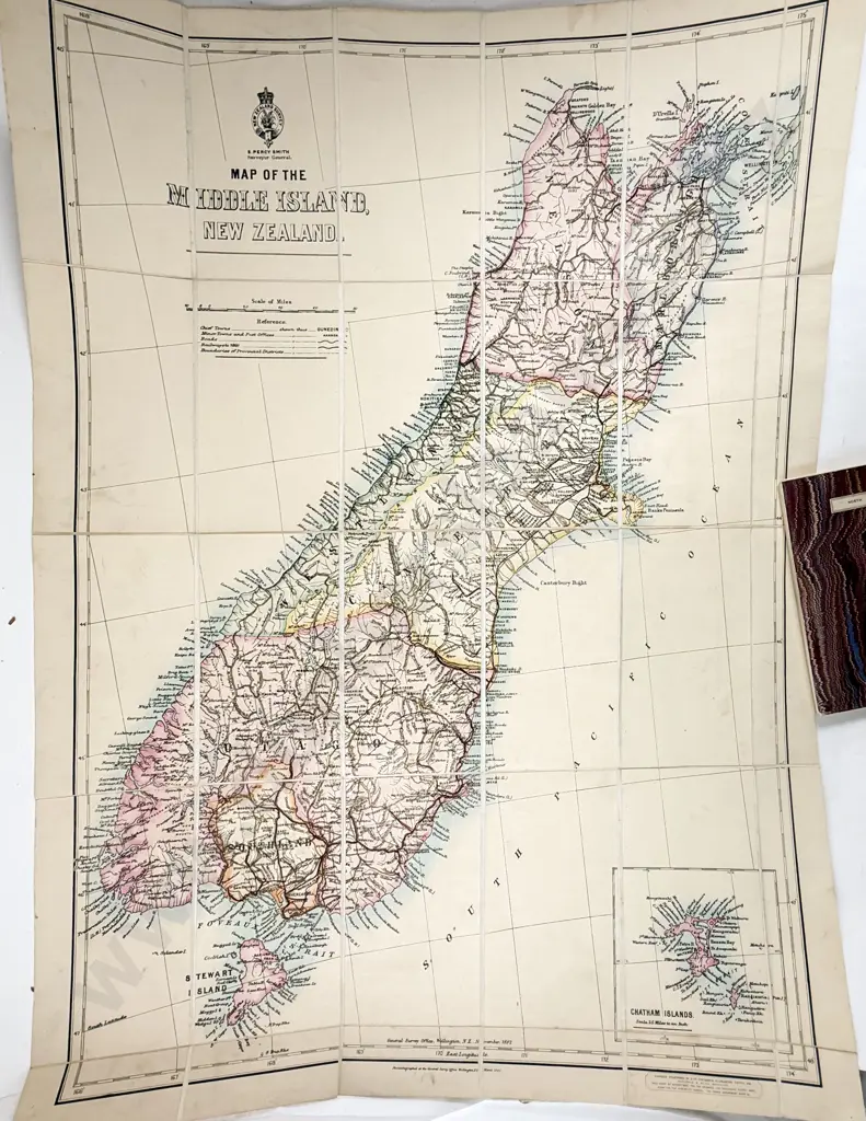 1891 Pair Of Maps Of The North & South Islands Of New Zealand By Edward Stanford London Image 1++