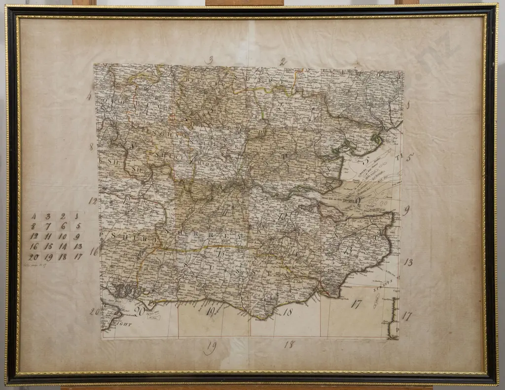 Late C17th or Early C18th Map Of The Lower Eastern Area Of England Image 1++