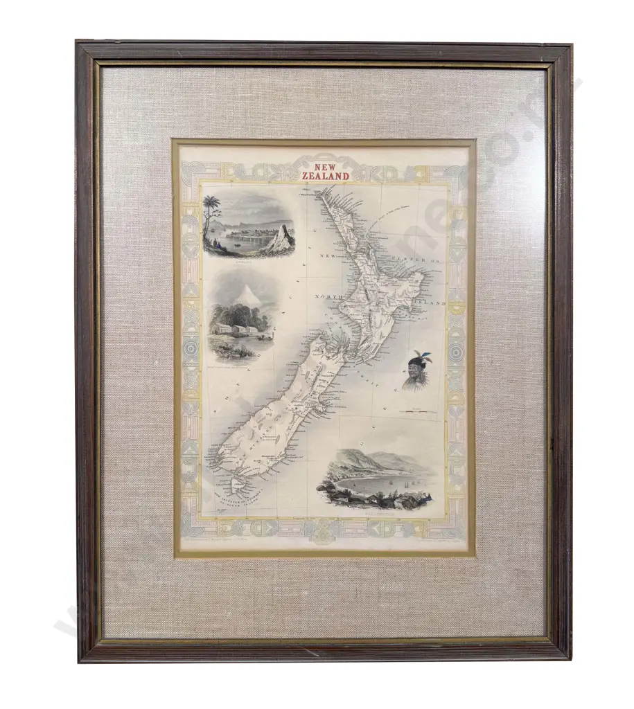 1851 John Tallis Map Of New Zealand Image 1++
