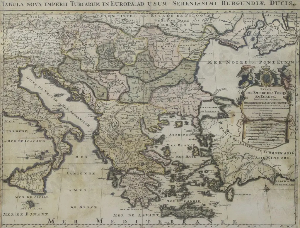 Alexis Hubert Jaillot - Tabula Nova Imperii Turcarum c1705 Image 1++