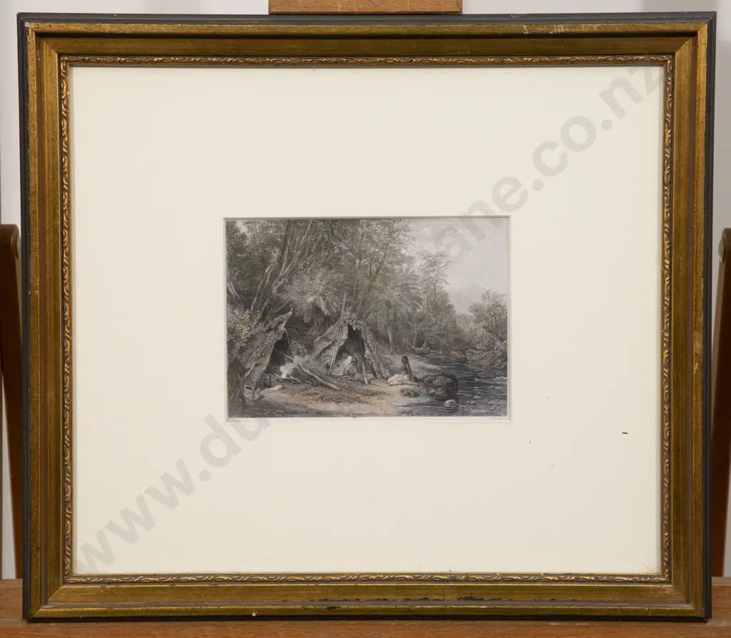 After Skinner Prout - A Native Australian Encampment c1876 Image 1++