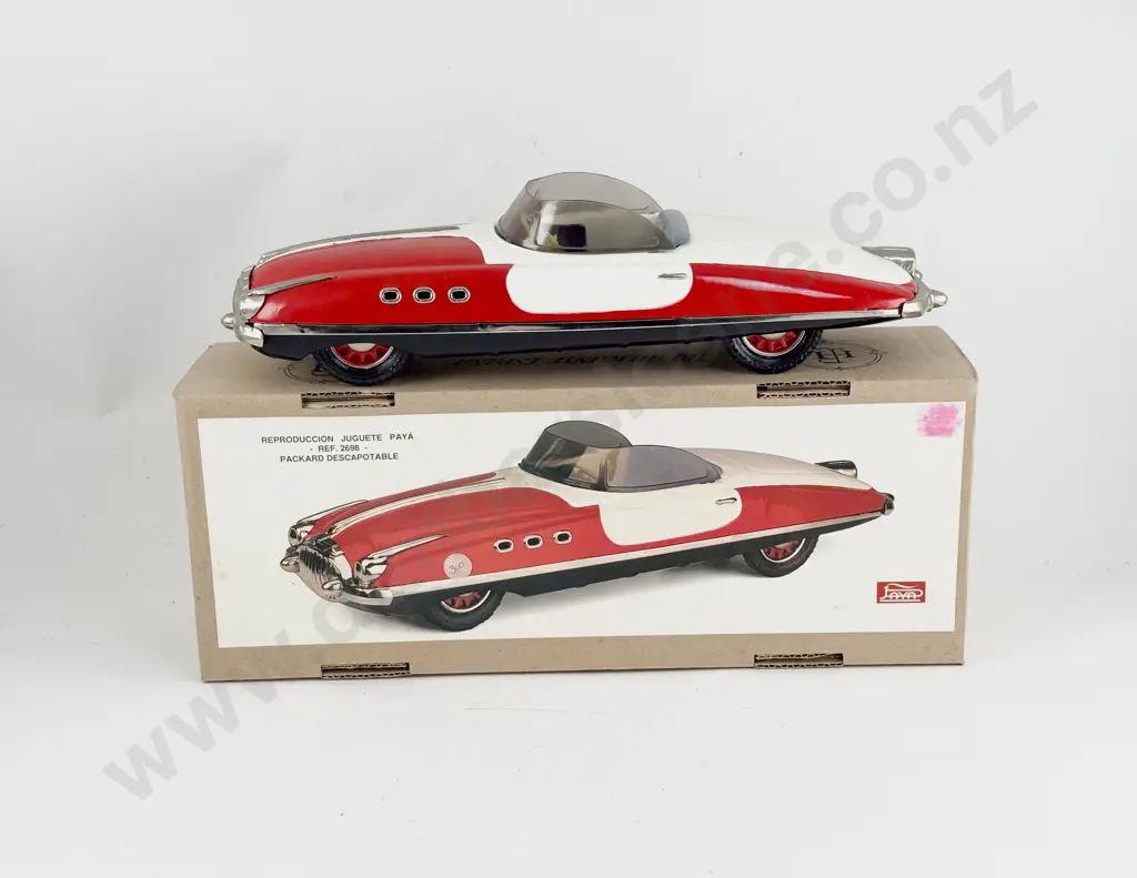 Boxed Paya (Spain) Reproduction Ref 2698 Tinplate Packard Descapotable Image 1++