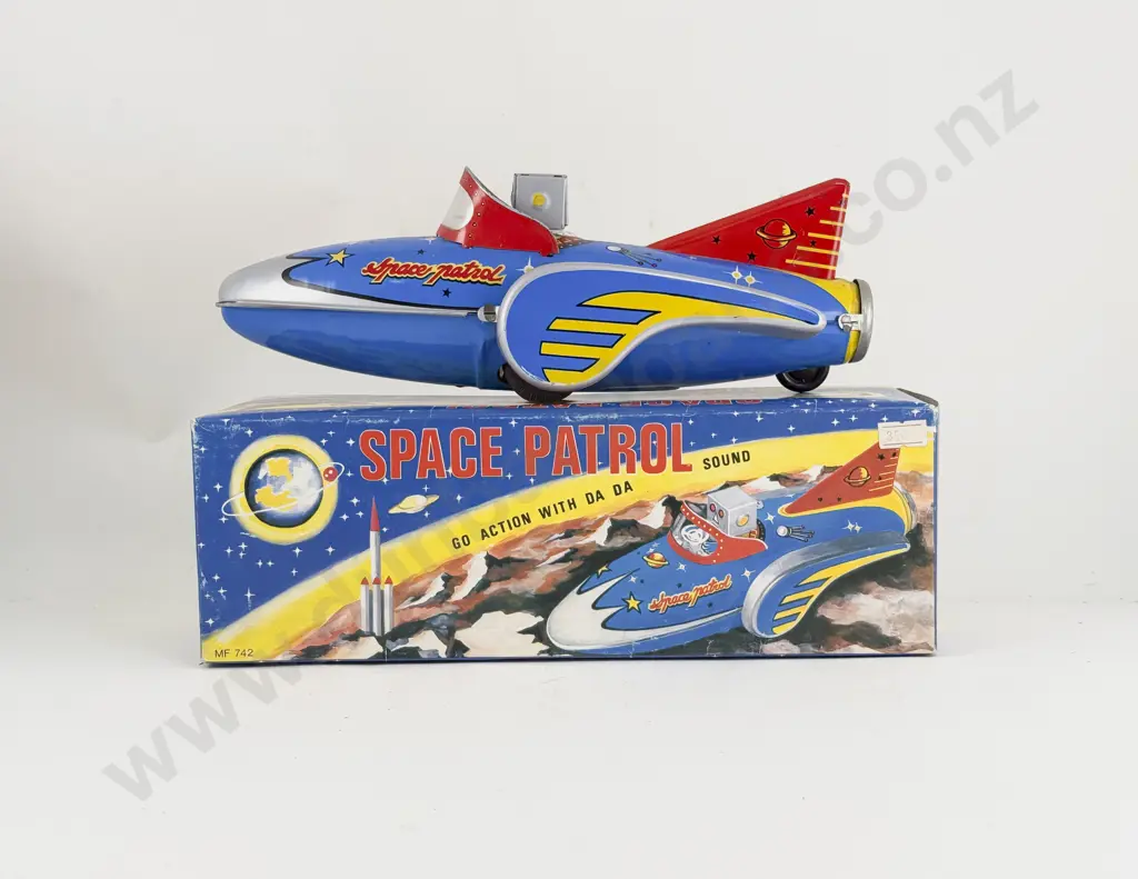 Boxed China MF742 Tinplate Space Patrol Image 1++