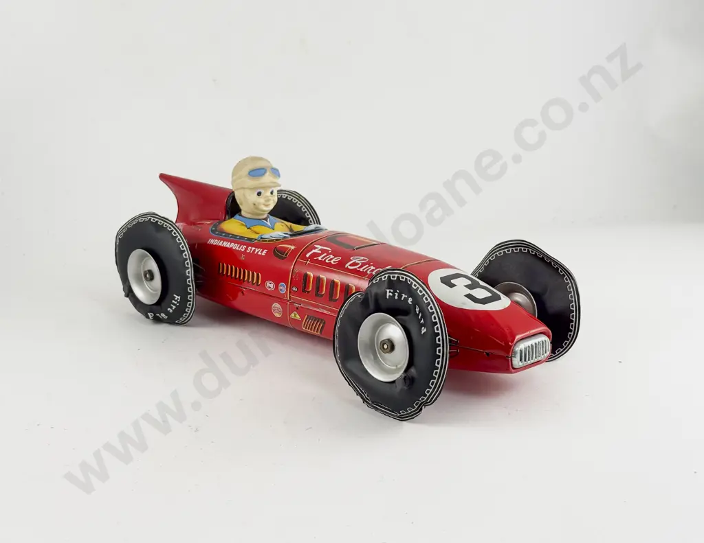 Cragstan Tomiyama Made in Japan Tinplate 3 Fire Bird Speedway Racing Car Image 1++